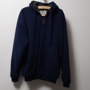 Big Ball Sports Navy Blue Zip Up Drawstring Hoodie